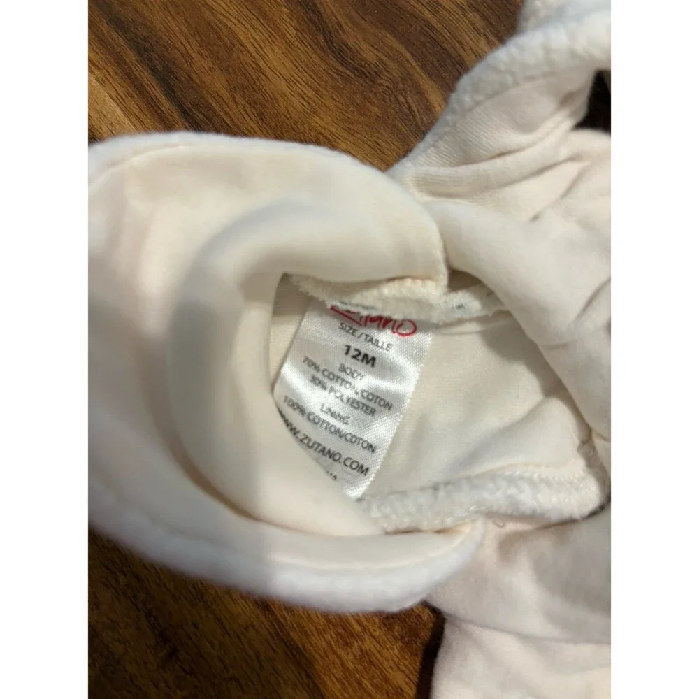 Zutano Fleece Gripper Booties, Cream, Size 12M